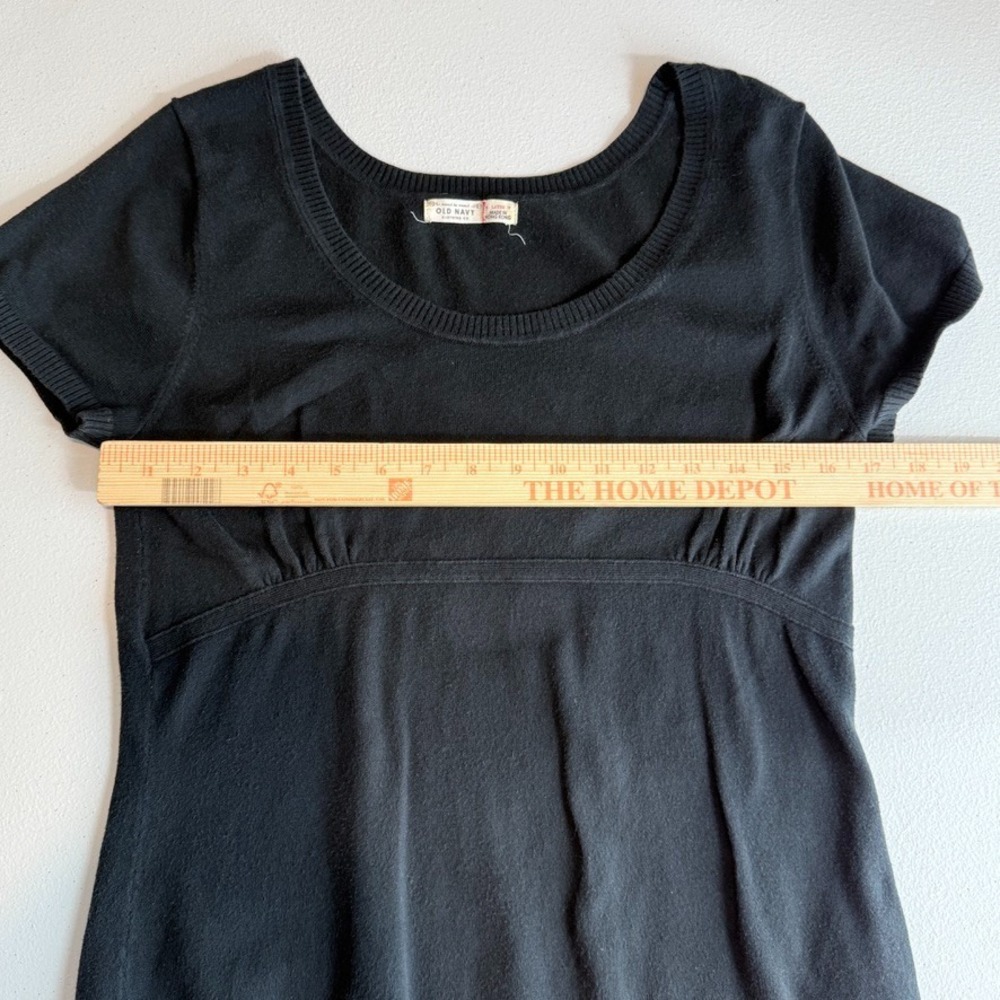 VTG Y2K Old Navy Womens Top‎ Large Black Preppy Empire Waist Milkmaid Grunge - Picture 3 of 8